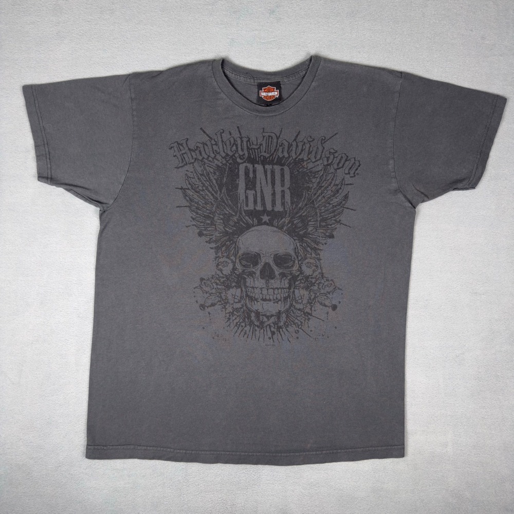 Harley Davidson Guns N Roses GNR Skull Wings T-Shirt Mt Cheaha Oxford AL Men's M